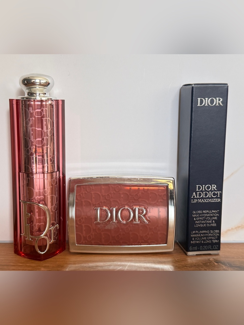 Dior Mahogany Rosewood Makeup Bundle – Lipstick Blush & Lip Maximizer